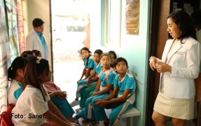 Vaccination center, the Philippines.