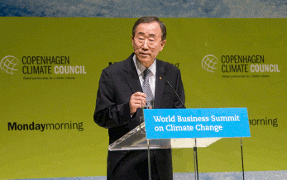H.E. Ban Ki-moon at the Copenhagen Climate Council in 2009. Photo: UN Photo/Eskinder Debebe