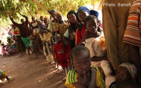 Queuing for sleeping sickness screening test