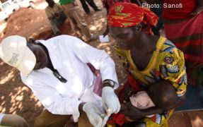 Finger prick to collect blood for screening test