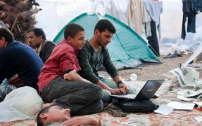 Tahrir Square: The spirit of revolution was spread through such social media instruments as Facebook and Twitter.
Photo: Joel Carillet