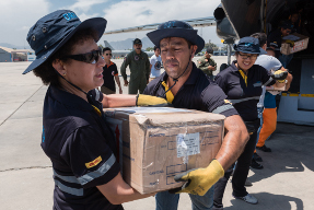 DHL volunteers support after natural disasters in Latin America. Photo: DHL 