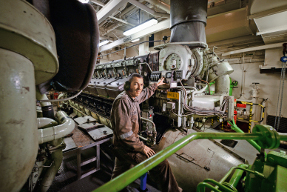 Mick Dunne, long-time volunteer and Second Engineer on Africa Mercy. Photo: Ruben Plomp